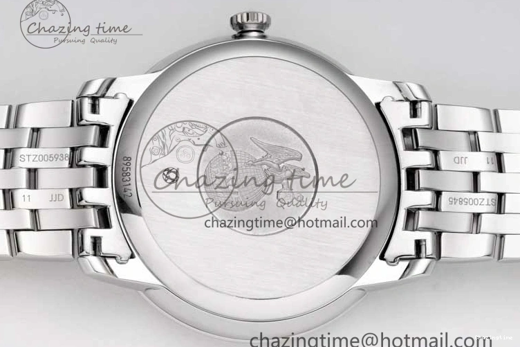 0107 Casual De Ville SS DIWF 1:1 Best Edition White Dial RG Markers on SS Bracelet MIYOTA 7847